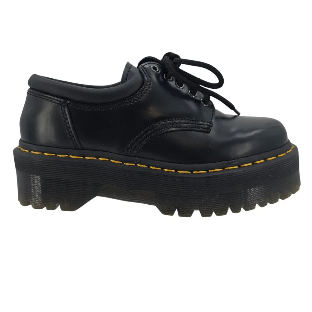 Free People M5/W6 Black Dr. Martens 8053‎ Quad Oxford Platform Loafers